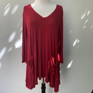 LOGO by Lori Goldstein V-neck Short Sleeves Size L